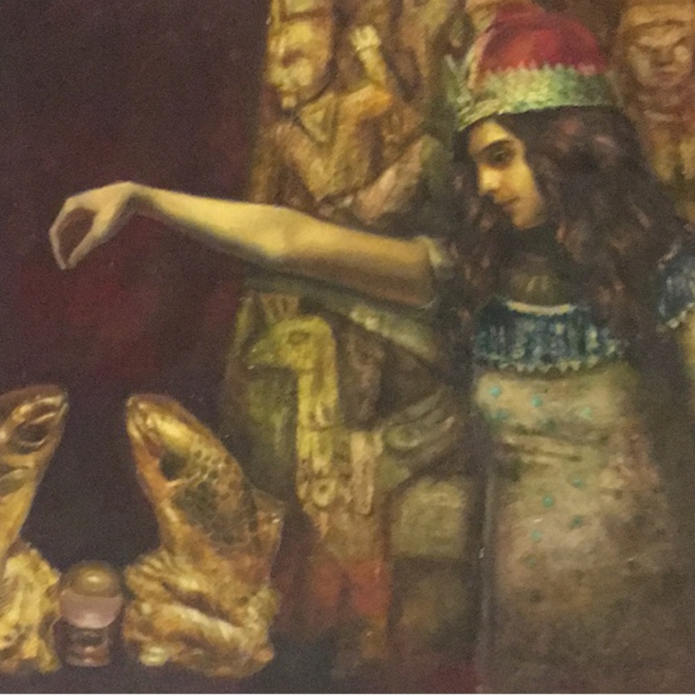 Vibrant Artistic Canvas with Historical Theme